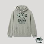 Roots 男裝- 運動派對系列 學院徽章刷毛布連帽上衣-灰色