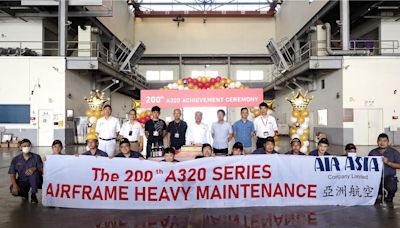 亞航公司達成Airbus A320系列200架次維修里程碑