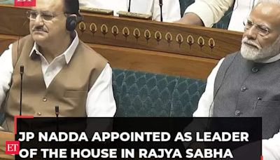 JP Nadda appointed leader of House in Rajya Sabha, Chairman Jagdeep Dhankhar announces