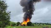 VIDEO: Fully engulfed barn fire in Limestone prompts multi-agency response