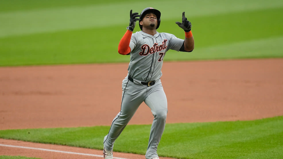 Ibáñez homers twice, Vilade gets first MLB hit, RBIs as Tigers outslug Guardians