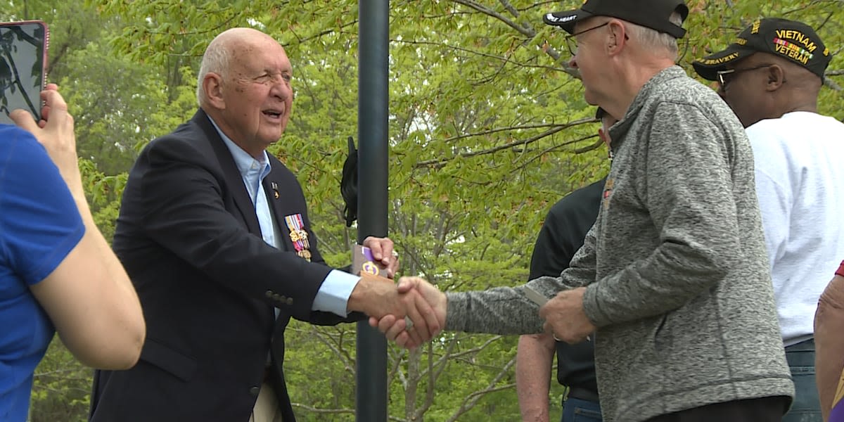 Area Veterans, families gather to attend Purple Heart Memorial unveiling