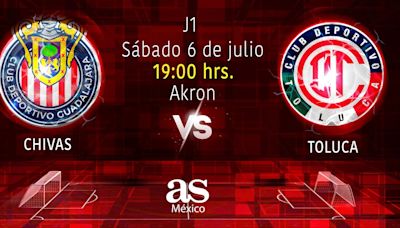 Chivas vs Toluca en vivo: Liga MX, Apertura 2024 hoy en directo