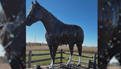 Stolen horse statue in Clinton County found early Tuesday morning