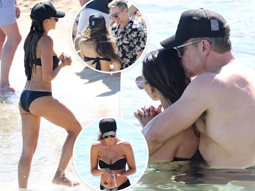 Matt Damon and bikini-clad wife Luciana Barroso pack on the PDA during Greece vacation