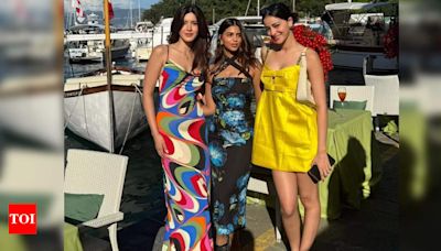 Besties Shanaya, Suhana and Ananya show how to ace breezy fashion at Anant Ambani's cruise party - Times of India