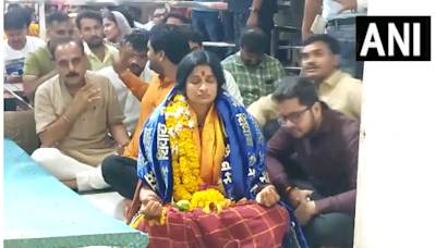 MP: BJP Leader Madhavi Latha Offers Prayers At Mahakaleshwar Temple In Ujjain