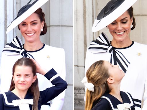 Princess Charlotte and Princess Kate's balcony moment goes viral