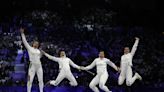 Italy wins gold in women's team epee fencing to disappoint a passionate French crowd again