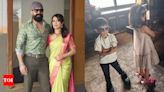 Yash’s wife Radhika Pandit shares heartwarming picture of their children Ayra and Yatharv slipping into their shoes | - Times of India