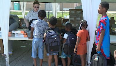 School supplies gifted to students during Auburn High School event