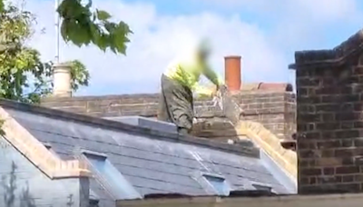 Man who 'threw objects onto train tracks' arrested after 24 hours on Kensington rooftop