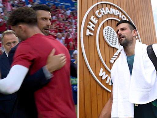 Novak Djokovic spotted at Serbia clash just hours after practising at Wimbledon