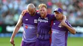 Ben Stokes is forced off with injury while playing in The Hundred