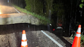 Houston-area storms destroy road and home after heavy rainfall