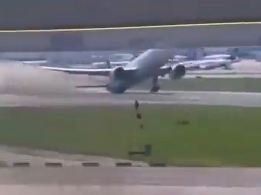 Boeing 777 drags tail hundreds of feet along runaway before takeoff