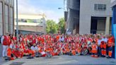 Voluntariado del dispositivo de Sanfermines de Cruz Roja atiende un parto