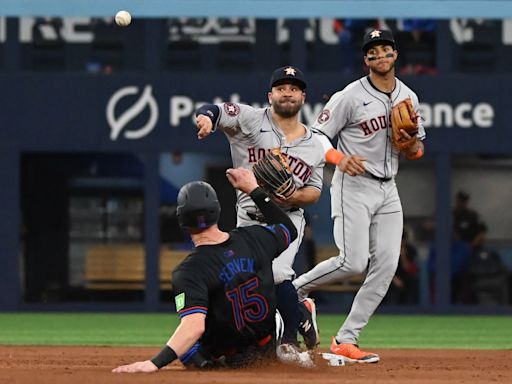 Alvarez’s three RBIs lead Astros past Jays 9-2; Guerrero’s hit streak reaches nine