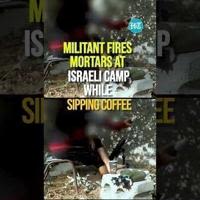 On Cam- Militant Fires Mortars At Israeli Camp While Sipping Coffee - Gaza War