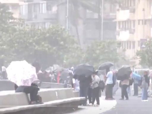 Mumbai rains: Watch | City experiences strong winds and rainfall; yellow alert issued | Today News