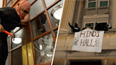 Manifestantes irrumpen violentamente edificio de la Universidad de Columbia