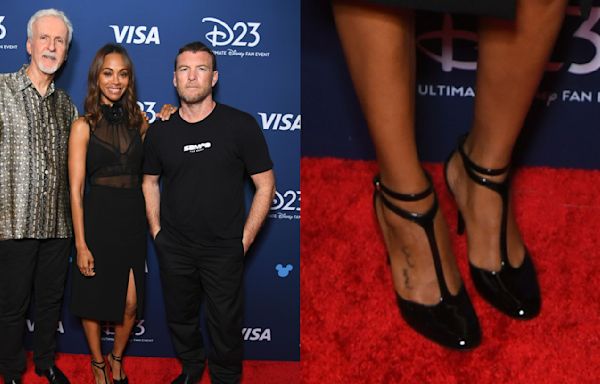 Zoë Saldaña Takes T-Strap Pump Trend to Disney’s D23 Event