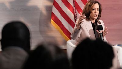 Harris strikes measured contrast with Trump's contentious appearance before Black journalists