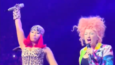 Watch Nicki Minaj Bring Out Cyndi Lauper In Brooklyn