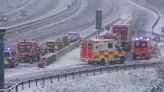 Snowstorms cause havoc on German motorways