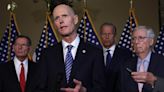 Rick Scott predicts the Trump civil fraud lawsuit won't hurt the GOP's chances of retaking the Senate much and says the Mar-a-Lago raid 'revved up the base'