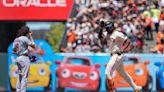 Jorge Soler's 3-run homer keys a 9-run inning that leads the Giants past the Angels 13-6