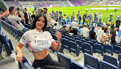 La Novia del Mundial se luce con candente atuendo en el Real Madrid vs. Bayern Múnich