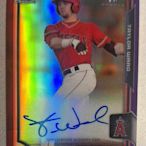 Taylor Ward 2015 Bowman Chrome Purple REF. RC AUTO 限量250張紫亮新人簽～～天使大聯盟巨砲外野手