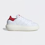 adidas 愛迪達 休閒鞋 女鞋 運動鞋 三葉草 厚底 增高 STAN SMITH PF W 白紅 IE0452