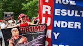 Hundreds of Trump supporters pack Bronx rally as counterprotesters jeer outside