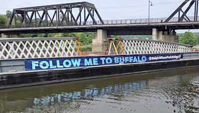 'This is historic on so many levels': Ralph Wilson Park pedestrian bridge Buffalo-bound on Erie Canal