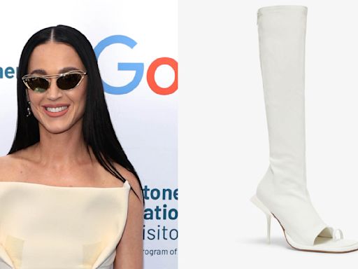 Katy Perry Turns Heads in Sportmax Stretch Open-Toed Knee-High Boots at Stonewall National Monument Visitor Center Opening...