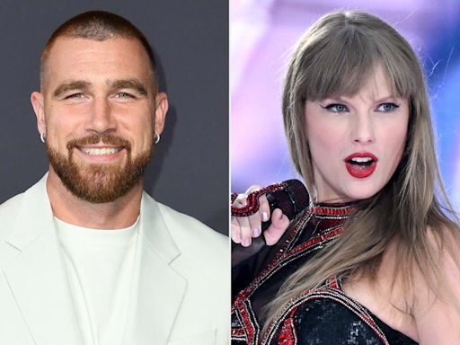 Taylor Swift Gets a Sweet Kiss from Travis Kelce as He Attends Her Eras Tour Stop in Amsterdam