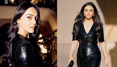 Preity Zinta Lights Up Paris In Sequin-Embellished Black Dress - News18