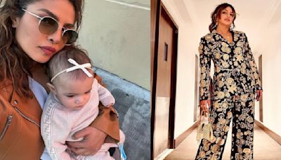 Priyanka Chopra and daughter Malti Marie indulge in hand-painting activity; PS: don't miss munchkin's apron look