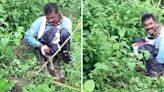 Chilling video shows 15-foot python trying to swallow man alive in Madhya Pradesh