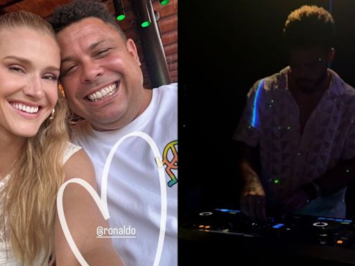 Celina Locks e Ronaldo Fenômeno aproveitam show de Ronald em Ibiza