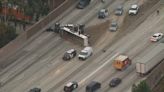 Big rig overturns on 605 Fwy, causing traffic nightmare