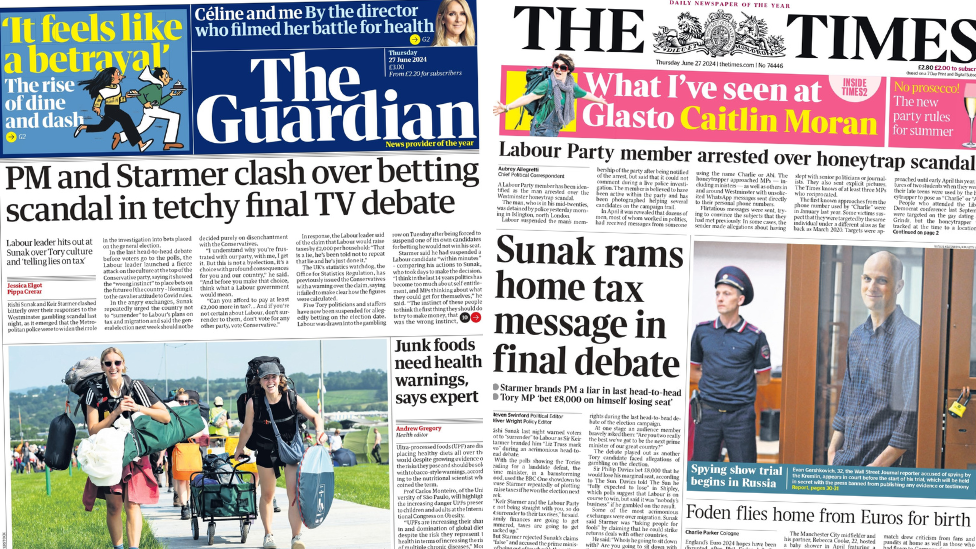 How the front pages saw the BBC's election debate