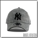 現貨熱銷-【ANGEL NEW ERA 】MLB NY 紐約 洋基 機能布料 鐵灰 老帽 9FORTY 硬版 透氣 休閒