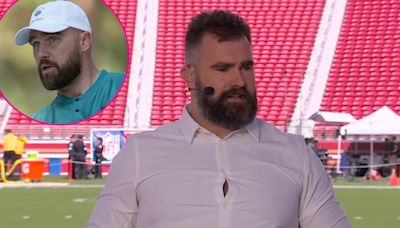 Travis Kelce Pokes Fun at Brother Jason Kelce’s Shirt Choice on ESPN’s ‘Monday Night Countdown’