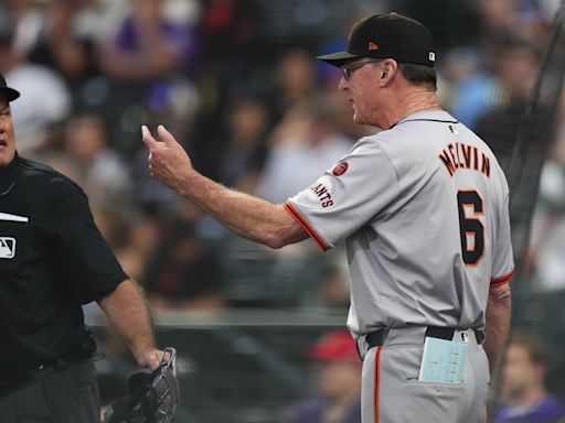 Giants manager Melvin clarifies pregame ejection ‘wasn't choreographed'