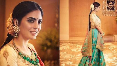 Isha Ambani looks ravishing in ensemble traditional lehenga for Mehendi garba night