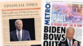 Biden 'bows out' and 'quits the race'