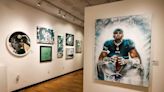 The Eagles curated their own charity art gallery. Here are some of our favorite pieces — including an eagle feasting on a Cowboys player.